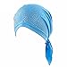 Produktbild Bluelans® Women's Schal Pre Tied Chemo Hut Mütze Turban Kopftuch für Haarverlust, Krebs, Chemotherapie (Blau)