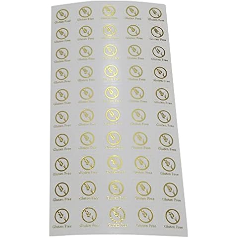 Savor The Memories Gluten Free Meal Stickers for Place Cards (Clear with Gold Icon) Cover