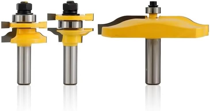 1/2 Shank Raised Panel Cabinet Door Router Bits For Woodworking Tools Tenon MIlling Cutter Router Bits,3pcs
