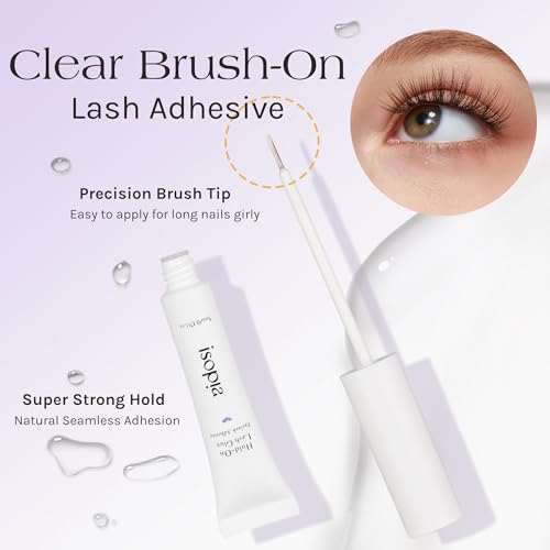 ISOPIA Cola para Cílios À Prova D'Água, Cola para Cílios Postiços, Adesivo para Cílios de Fixação S