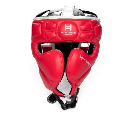 Image of HIT N MOVE Air Armor Precision Boxing Headgear - Lightweight & Protective Headgear for Men and Women in MMA, Kickboxing, Muay Thai, Training & Sparring and Combat