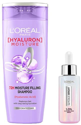 L Oréal Paris Instant Glowing Serum & L Oréal Paris Moisture Filling Shampoo