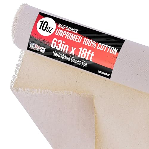 U.S. Art Supply Unprimed Canvas Roll (10 oz 6 Yards)