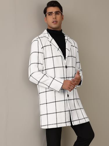 Lars Amadeus Plaid Coat for Men's Color Block Single Breasted Winter Checked Overcoat2