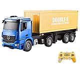 Ferngesteuerter 1:20 Mercedes Acros LKW mit Container und umfangreichen Steuerungsfunktionen.