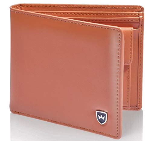 Kronenschein® Premium Geldbörse Herren groß Nappa Leder Portemonnaie Geldbeutel Männer Brieftasche RFID Wallet Portmonee Herrengeldbeutel