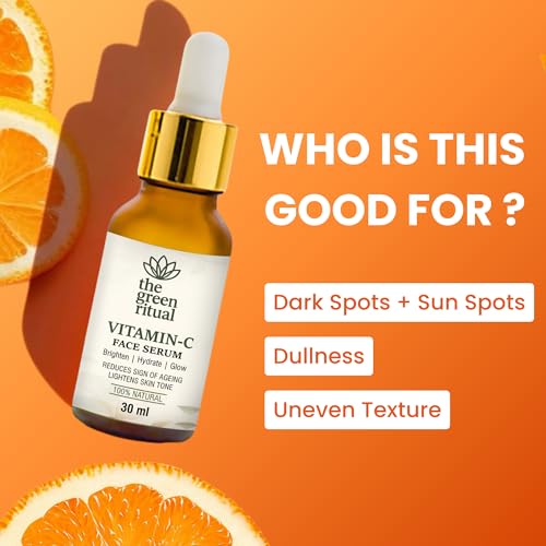 Image of Vitamin C Face Serum with Ascorbic Acid, Lemon & Amla | Brightening Serum for Dark Spots, Pigmentation & Uneven Skin Tone | 30 ml