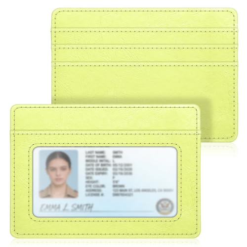 Image of FINTIE Slim Minimalist Front Pocket Wallet, RFID Blocking Credit Card Holder Card Cases with ID Window for Men Women (Citrus)