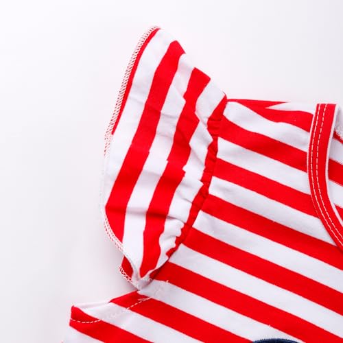 Image of Girls Summer Outfits Toddler Baby Girls Short Sets 2 Piece Clothing Set Flutter Sleeve Shirt and Short 2-7 Years