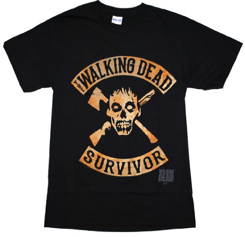 Changes The Walking Dead Survivor Mens Black Tee (Small) #TOP14