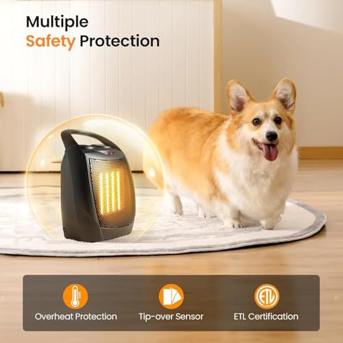Image of OWME 800W Wall-Mounted Electric Convector Heater - Fast Heating, Silent Infrared Panel Stove with Fan | Digital Display, Safe, Compact & Energy-Saving for Bedroom & Office - TURBO