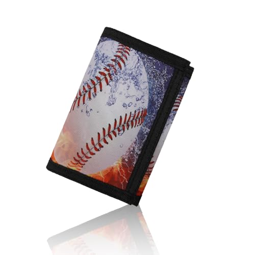 bipkonu Kids Wallet for Boys Cheap RFID Trifold Boys Wallet for Kids Ages 4-5-6-7-8-9-10-12 Baseball Toddler Wallets with Coin Pocket Novelty Wallet for Boy Girls Teen Christmas Birthday Gifts