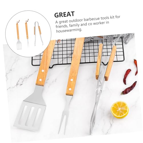 Set de utensilios para parrilla BESPORTBLE acero inoxidable miniatura 5