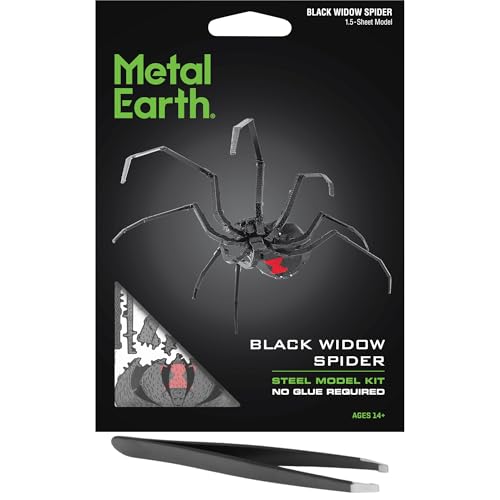 Kit Black Widow Spider Metal Earth en métal avec pince pour un montage précis