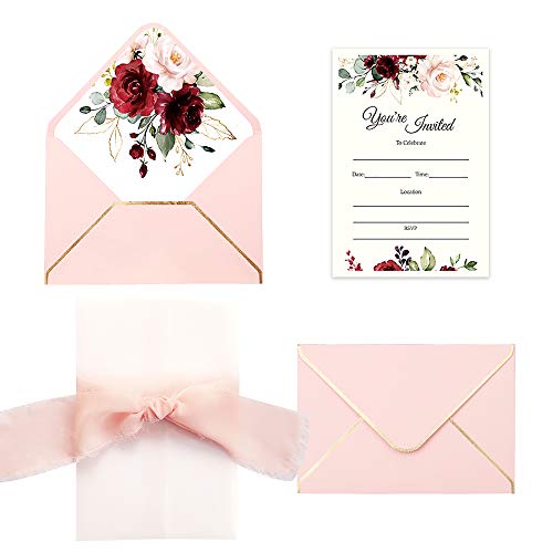 DORIS HOME 25PCS Invitations Cards for Bridal Shower Invite/Baby Shower/Wedding/Rehearsal