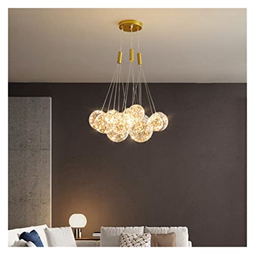 Chandelier, LED VfA JX~\E KX{[ y_gv _ȋF̌ V݂艺Cg z[fR[V _CjO rO [ɑΉ Ɩ(B-9bubbles,ColdWhite)