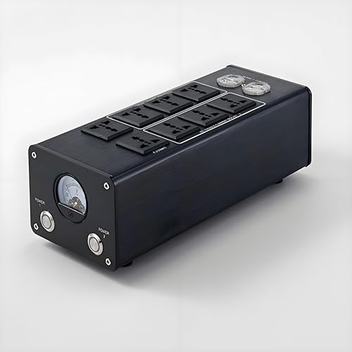 Filtro/condizionatore di Corrente - Protezione da sovratensione a 8 Prese con Display per impianti Audio Hi-Fi, Lettori CD, pianoforti, TV e apparecchiature Home Theater.