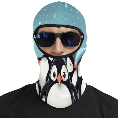 Pasamontaña térmico para hombre y mujer con estampado de pingüinos, máscara facial para esquí, motociclismo y clima frío miniatura 3