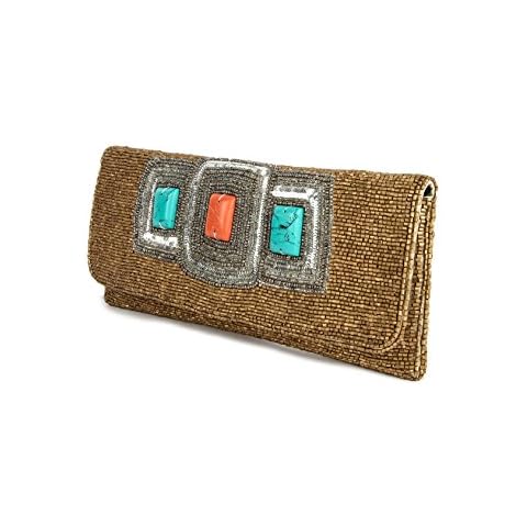 MyBatua Sadie Gold Hand Embroidered Clutch Bag Golden Ladies Clutch ACP-394 Cover