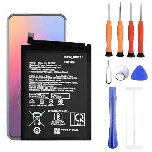 VUXYIT Batería de repuesto compatible con ASUS Zenfone 6 C11P1806 con kit de herramientas de reparación