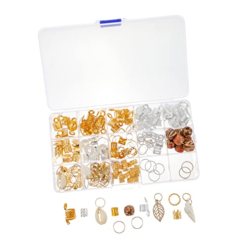 PATKAW 158 Piezas Conjunto De Accesorios De Peluca Encantos Arcos Del Pelo Del Bebé Titulares Anillos Cepillos Para El Cabello Para Mujeres Cepillo De Pelo De Los Hombres Puños Aleación