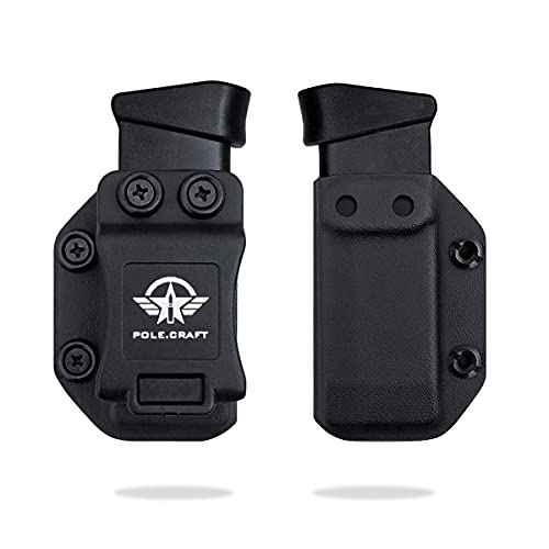 Iwb/Owb Magazine Holster Kydex Custom Fit: Glock 43 Magazines - Mag Carrier Ambidextrous Holder, Universal Owb/ Iwb, Right/Left Hand, 9Mm/.40 Double Stack #TOP13