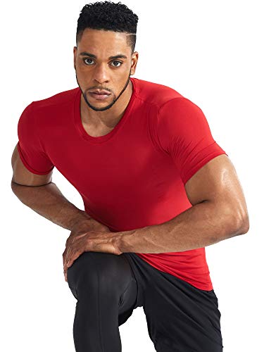 Camiseta masculina de corrida Cadmus para treino de compressão, 5011# Navy Blue & Blue & Red,pack of