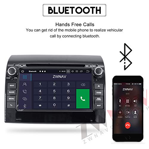ZWNAV 7 inch Andriod 9.0 2 Din Car Stereo Sat Nav Bluetooth GPS-navigatie voor Fiat Ducato voor Citroen Jumper voor… - Image 3