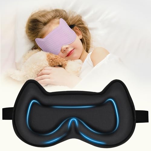 Kids Sleep Mask Eye Mask: 3D Contoured Cup Sleeping...