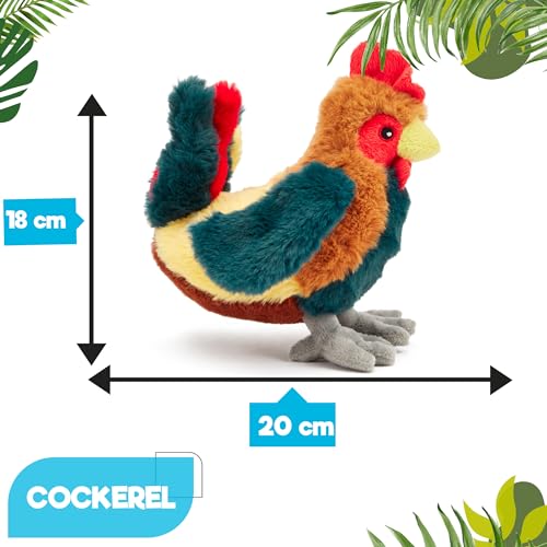 Zappi Co Cockerel Plush Toy (24 cm Length) - 100% Recycled, Eco-Friendly, Newborn Gift, Realistic Lifelike - Image 2