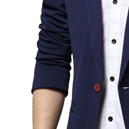 Men's Casual Knit Blazer Jackets 1 Button Lightweight Sport Suit Coats Business Slim Fit Suit Jacket4