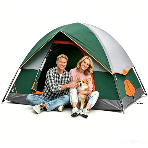 HealSmart Tent for Camping 2/4/6/8 Person with Rainfly...