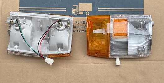 Turn Signal Lamp, Corner Lamp 12V with Yellowish White Color for Isuzu NPR NPR-HD NQR NRR GMC Chevy W3 W4 1995-2004 Replaces ‎8-97855-189-0, 8-97855-190-0 (LH-Driver Side)