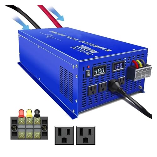 Convertidor Corriente Inversor Onda Sinusoidal Pura 10000W Inversor Energía Solar 24V Y 220V Convertidor Banco De Batería 12V/36V/48V/96V CC A 110V/120V/230V/240V CA Convertidor(12V,230V_Universal)