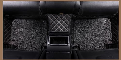 Image of Auto Hub 7D Car Floor Mats Compatible with Hyundai Creta (Model - 2024-Till Date), Leatherette, 100% Waterproof & Washable, Creta Car 7D Floor Mat, Black