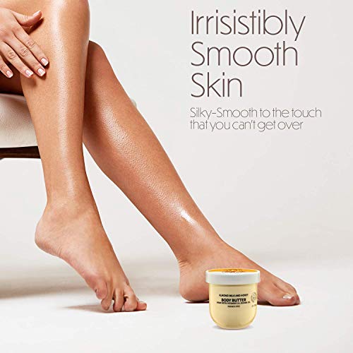 Lovery Almond Milk And Honey Body Butter - 6Oz Ultra-Hydrating Shea Butter Body Cream Enriched With Jojoba Oil & Vitamin E - Natural Skin Moisturizer For Men And Women - Normal To Dry Skin #TOP4
