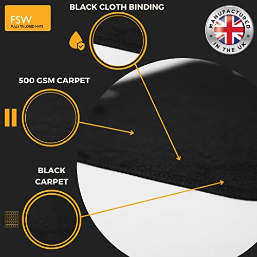 FSW - Tailored Mats - Fits PEUGEOT 3008 2009-2016 - Black Carpet - Anti Slip Mat - Non Slip Car Floor Mat, Fitted With Clips & Granulated Backing - 3 Pc Floor Mat Only - Image 6