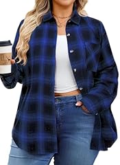Flannel Plaid Shirt Royal Blue