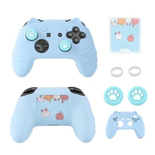 Switch Pro Controller Skin Silicone Cover - Anti-Slip Grip Cat Paw Design with Joystick Ring Guards, Protective Case Shell, Custom Cute Kawaii Accessory - Not for Switch 2, PowerA or Third-Party Model