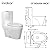Lordear One Piece Elongated Toilet, 16.5'' Height Comfort Chair Seat, Compact White Toilet for Bathrooms, Dual Flush High Efficiency, 1.24/1.6 GPF, 12'' Rough-in, DOE Certified, Type 338