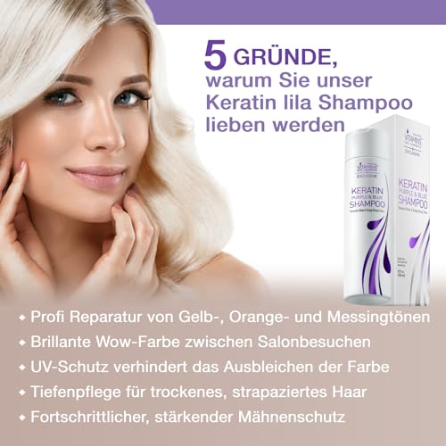 Keratin Shampoo Vitamins Silber für blondes Haar