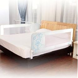 Canapé Abatible Nido Barrera de cama nido para bebé, 180 x 66 cm. Modelo osito y luna azul. Barrera de seguridad. Sello de calidad SGS.