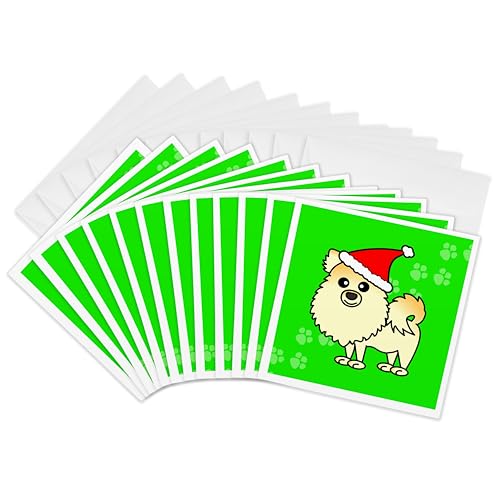Carte de voeux 3drose GC 10866 Chapeau de Père Noël 12pcs
