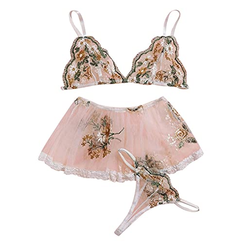 Soutien-gorge en dentelle transparente string ensemble lingerie sexy sous-vêtements