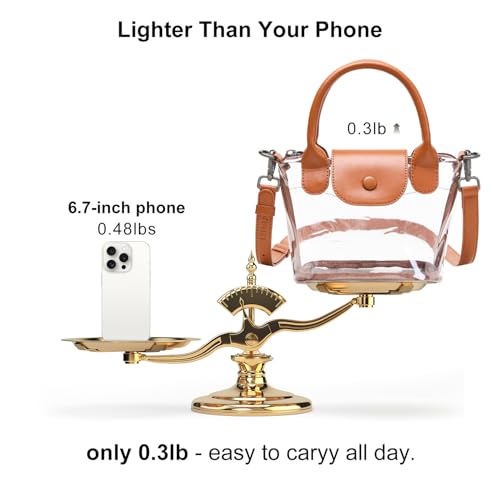 Image of LATMAP Clear Bag for Stadium Events 12x6x12 Crossbody Clear Purse Handbag