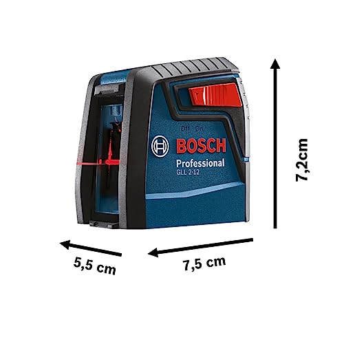 Bosch Nível Laser Gll 2-12 Alcance 12M Com Suporte E Bolsa De Proteção