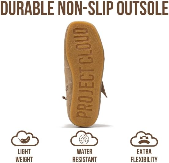 Project Cloud Kids Boots 100% Genuine Leather Chukka Non-Slip Fall Shoes Girls Boots for Kids with Memory Foam Insole & Gum Rubber Sole Boys & Girls Shoes (Kids Wallyboot) - Image 5