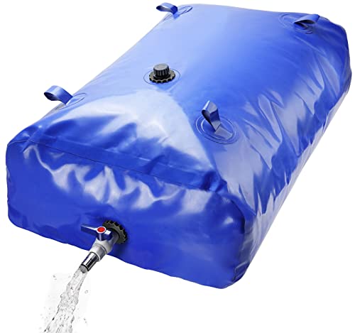 drado Wasserbehälter Tragbar 350L Wassersack/Wasserspeicher Mit PVC Kugelhahn, Verdickt Faltbar, Anwendbar auf Flüssige Lagerung und Transport Garte