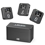 LEKATO Wireless in-Ear Monitor MS-20 Charging, 30H Battery Life with Box, 2.4G IEM System 1Transmitter 2 Receivers Auto-Pairing,OTG Support,One to More, in-Ear Monitoring for Studio,Live,Singer,Band
