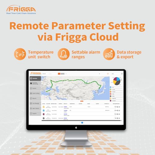 Frigga V5C 4G/5G Registrador de Dados de Temperatura E Umidade Em Tempo Real, de Uso Único, 28.800 P